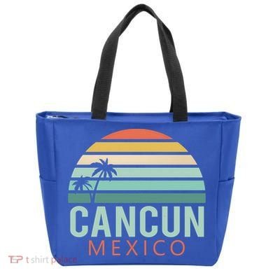 Cancun Mexico 2020 Retro Sun And Palm Group Gift Tote Bag
