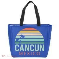 Cancun Mexico 2020 Retro Sun And Palm Group Gift Tote Bag thumb 0