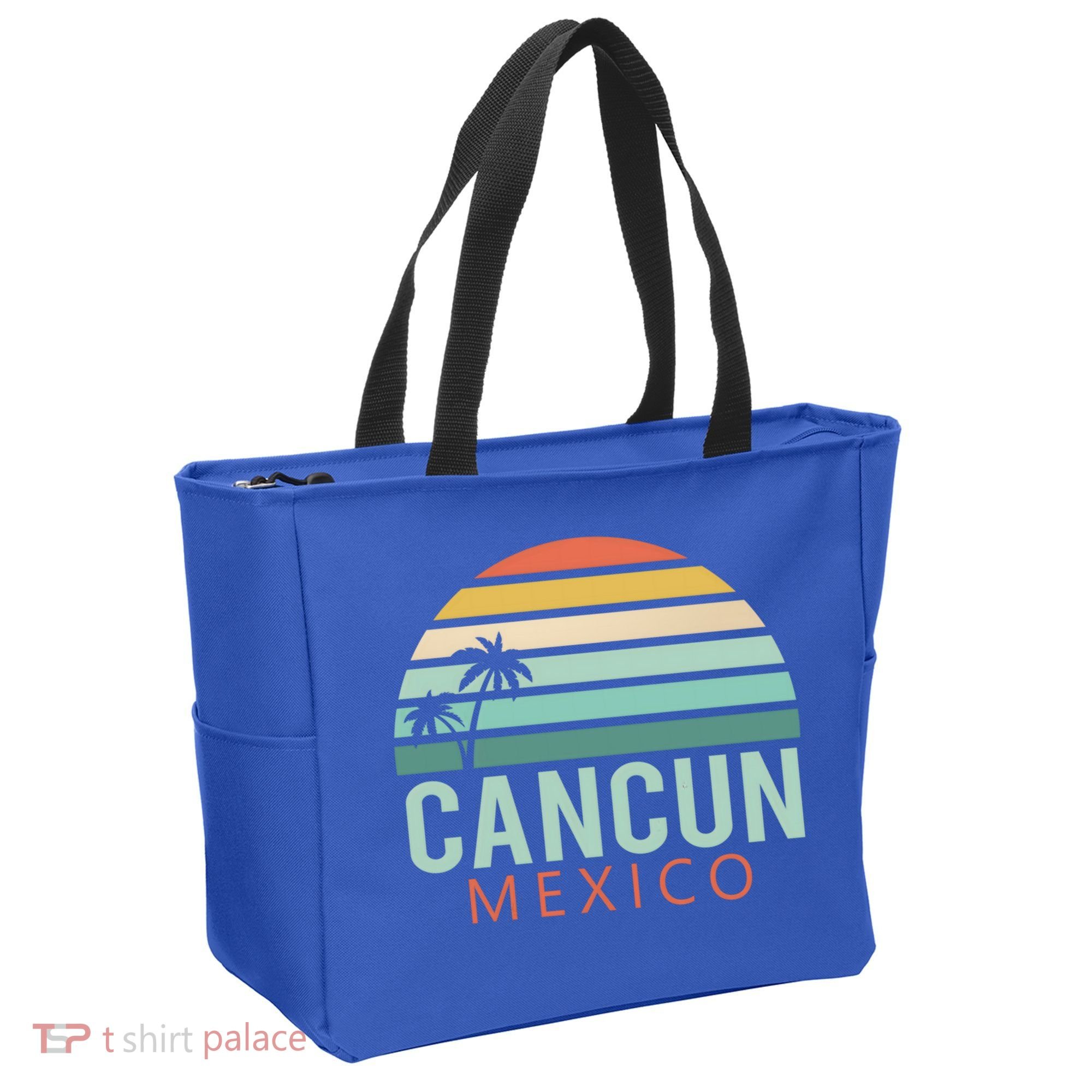 Cancun Mexico 2020 Retro Sun And Palm Group Gift Tote Bag