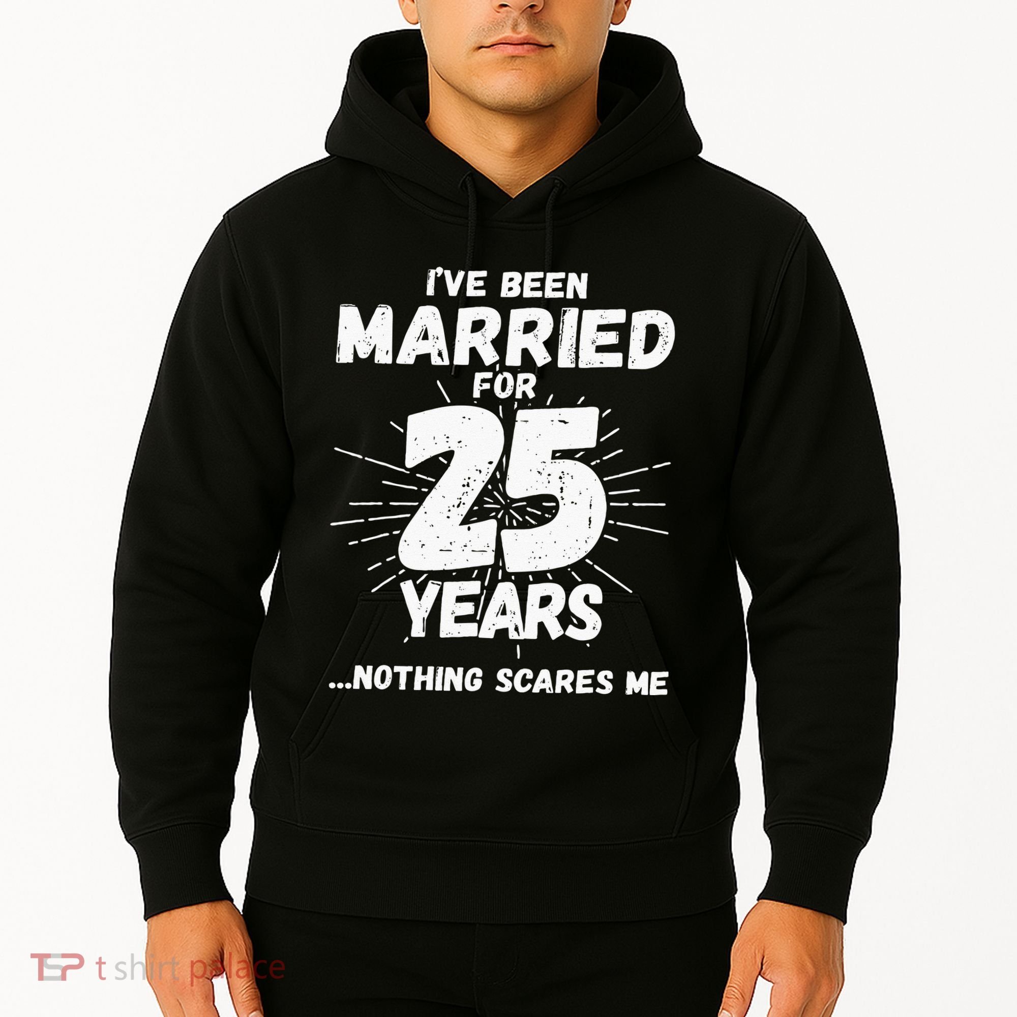 Couples Married 25 Years Funny 25th Wedding Anniversary Hoodie
