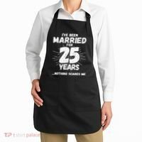 Couples Married 25 Years Funny 25th Wedding Anniversary Apron thumb 2