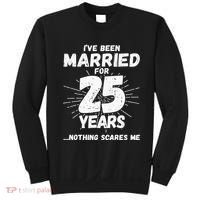 Couples Married 25 Years Funny 25th Wedding Anniversary Sweatshirt thumb 0