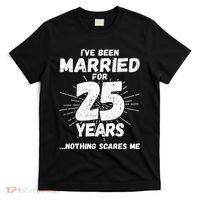 Couples Married 25 Years Funny 25th Wedding Anniversary T-Shirt thumb 0
