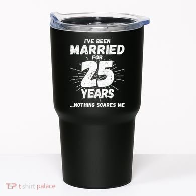 Couples Married 25 Years Funny 25th Wedding Anniversary Tumbler