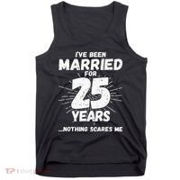 Couples Married 25 Years Funny 25th Wedding Anniversary Tank Top thumb 0