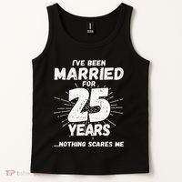 Couples Married 25 Years Funny 25th Wedding Anniversary Tank Top thumb 2