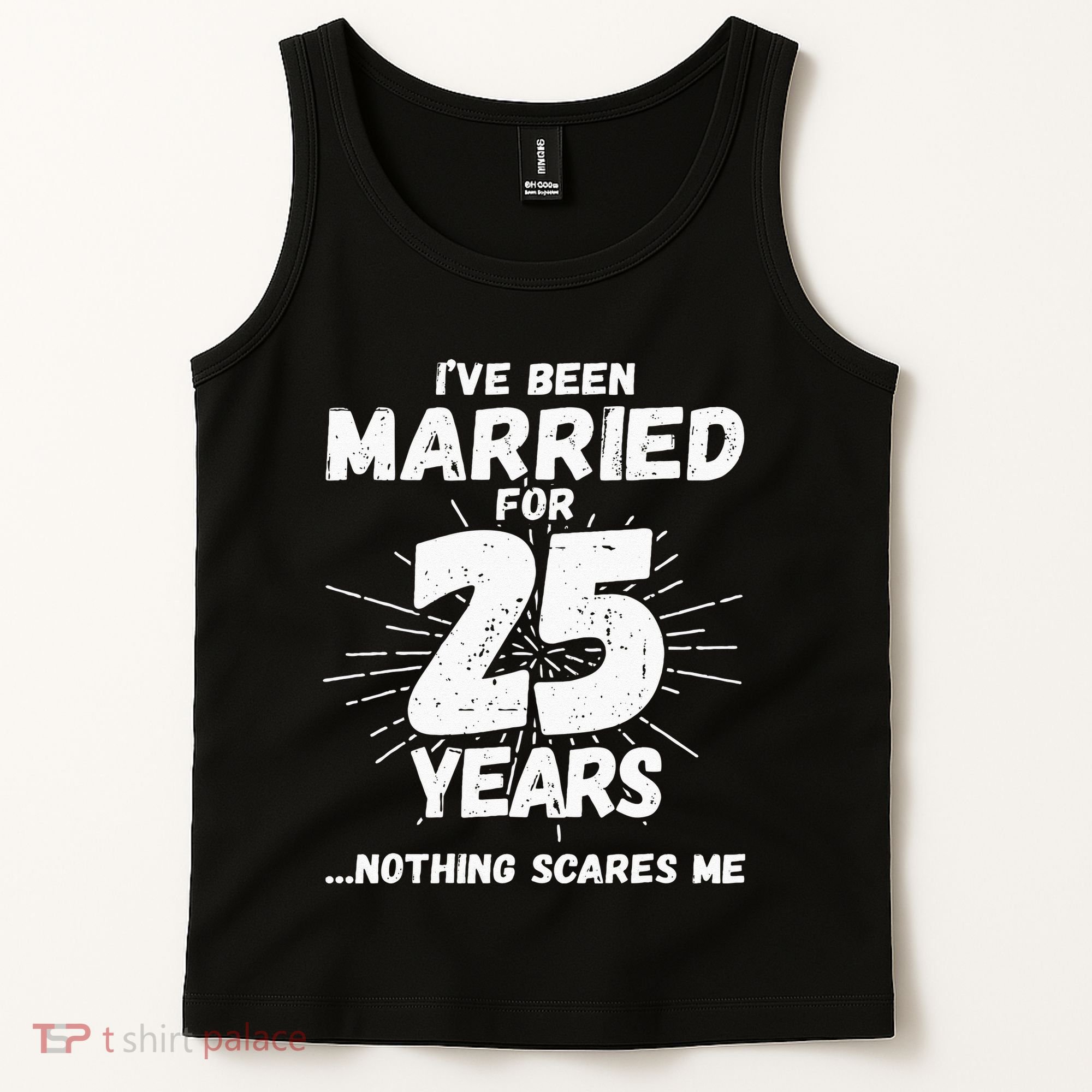 Couples Married 25 Years Funny 25th Wedding Anniversary Tank Top