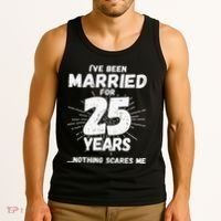 Couples Married 25 Years Funny 25th Wedding Anniversary Tank Top thumb 3