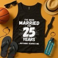 Couples Married 25 Years Funny 25th Wedding Anniversary Tank Top thumb 4