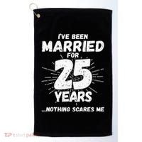 Couples Married 25 Years Funny 25th Wedding Anniversary Golf Towel thumb 0