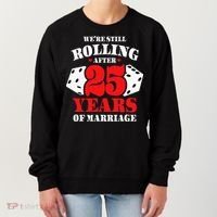 Couples Married 25 Years Funny 25th Wedding Anniversary Women's Sweatshirt thumb 0