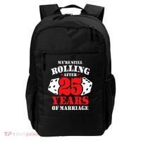 Couples Married 25 Years Funny 25th Wedding Anniversary Backpack thumb 0