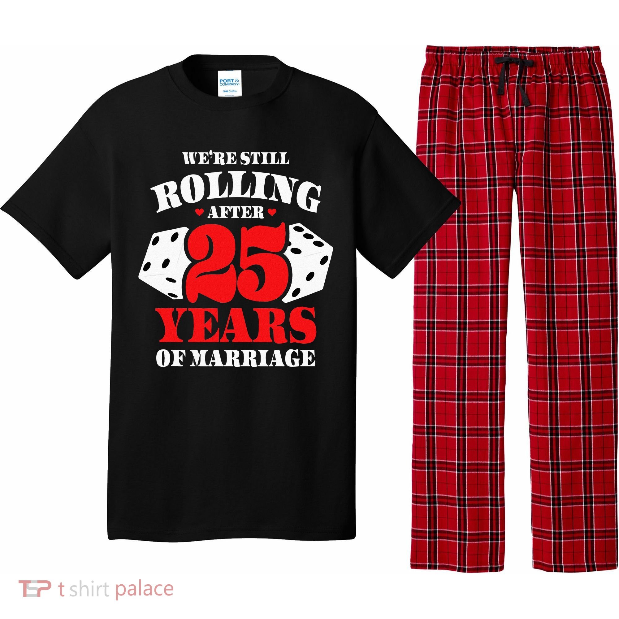 Couples Married 25 Years Funny 25th Wedding Anniversary Pajama Set