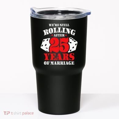 Couples Married 25 Years Funny 25th Wedding Anniversary Tumbler