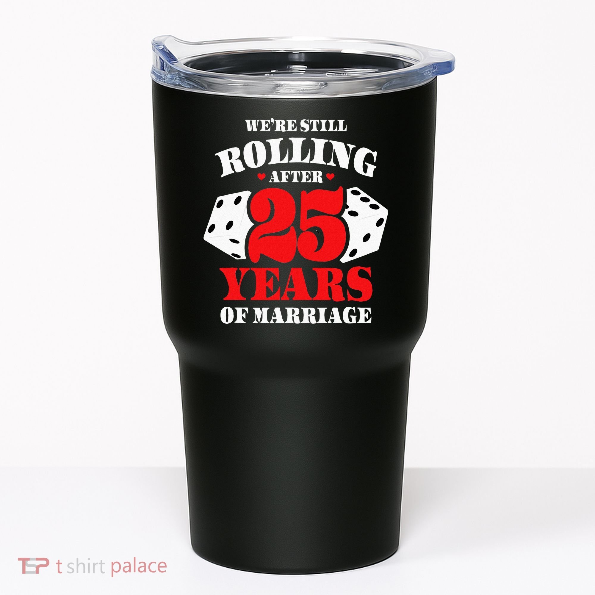 Couples Married 25 Years Funny 25th Wedding Anniversary Tumbler