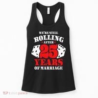 Couples Married 25 Years Funny 25th Wedding Anniversary Women's Tank Top thumb 0