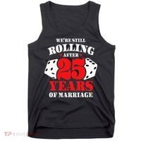Couples Married 25 Years Funny 25th Wedding Anniversary Tank Top thumb 0