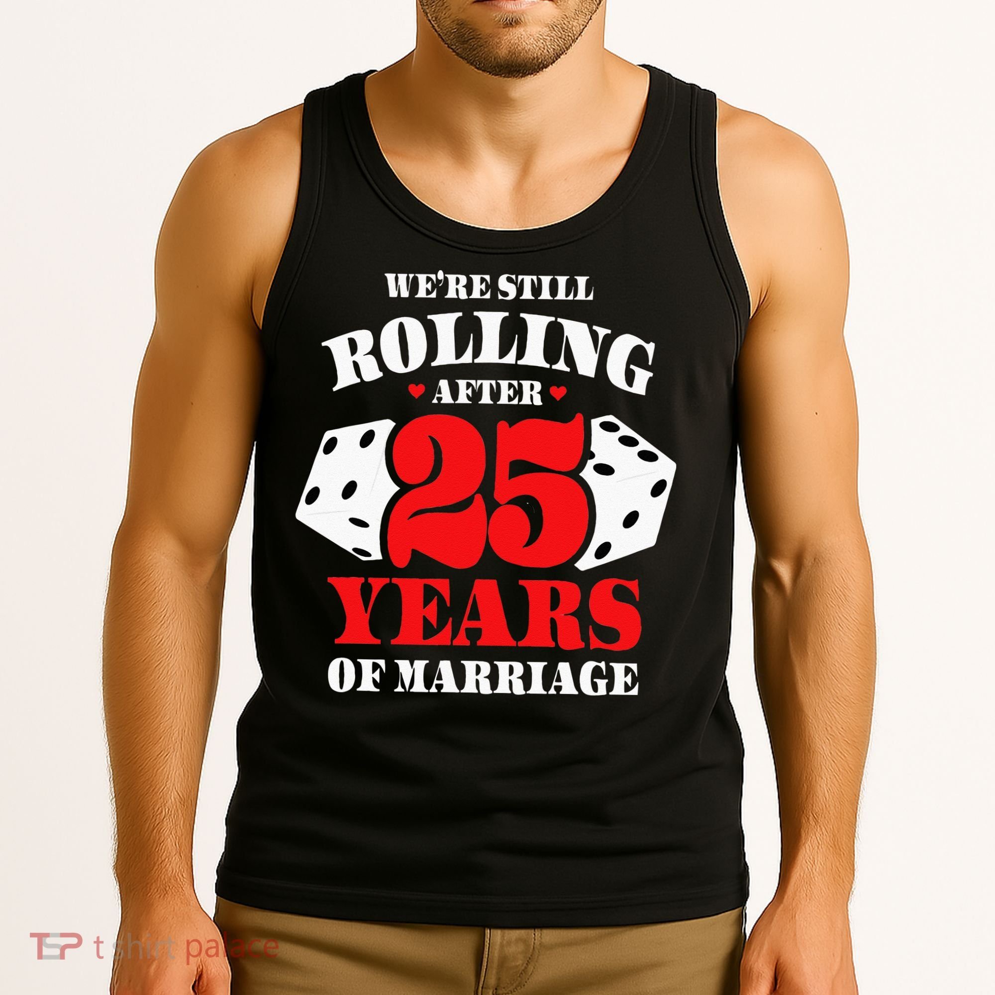 Couples Married 25 Years Funny 25th Wedding Anniversary Tank Top