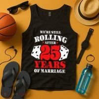 Couples Married 25 Years Funny 25th Wedding Anniversary Tank Top thumb 4