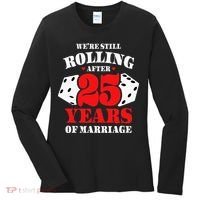 Couples Married 25 Years Funny 25th Wedding Anniversary Women's Long Sleeve Shirt thumb 0