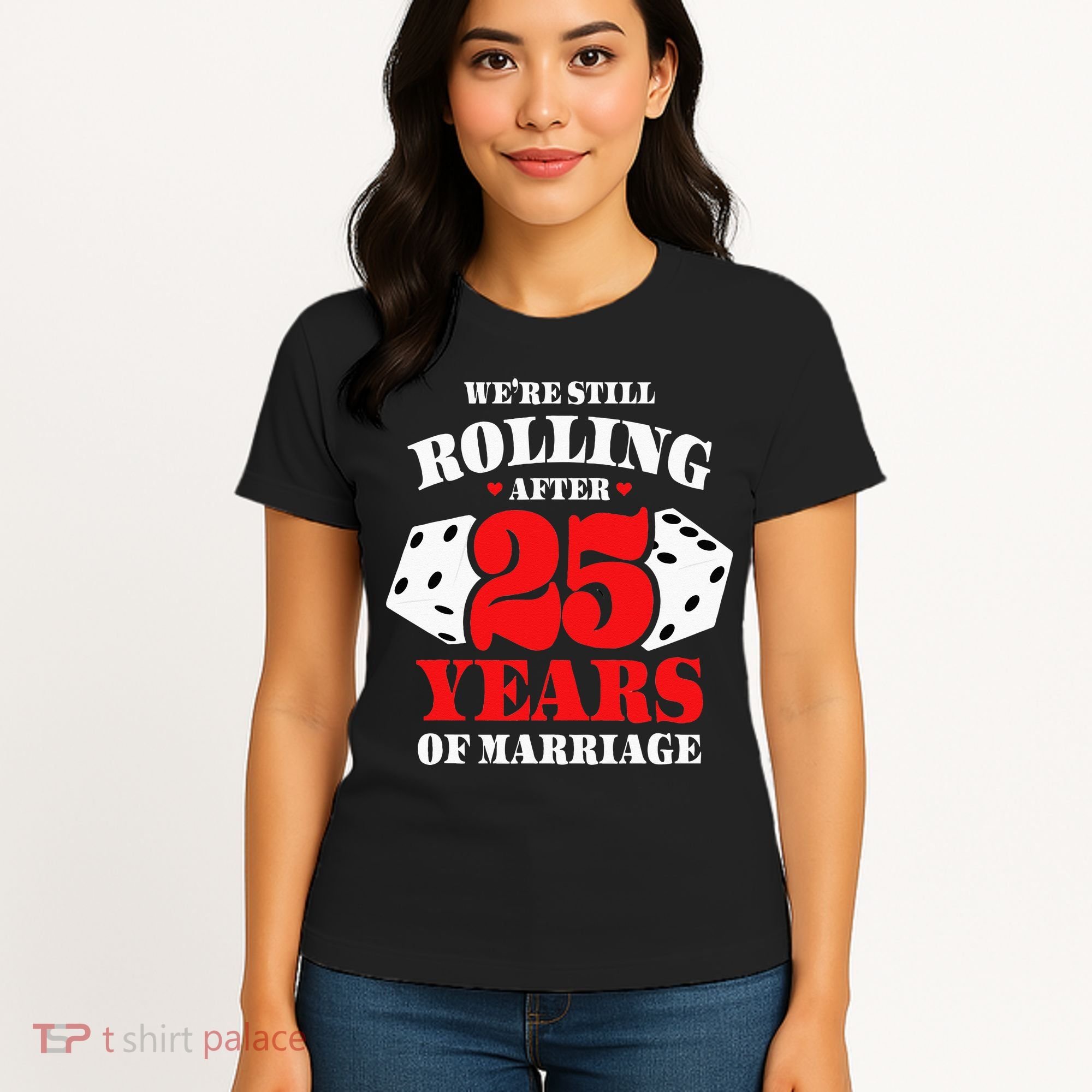 Couples Married 25 Years Funny 25th Wedding Anniversary Women's T-Shirt