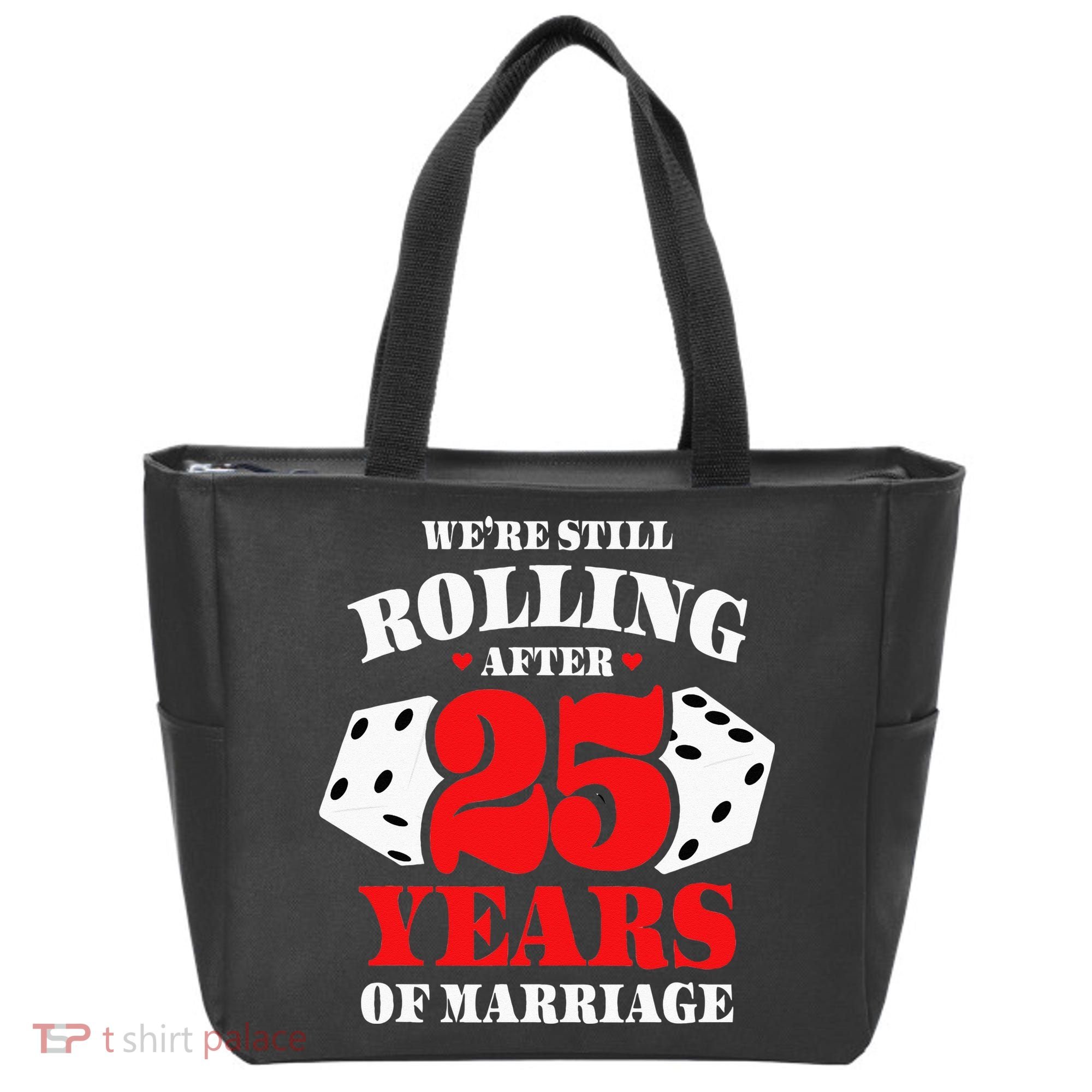 Couples Married 25 Years Funny 25th Wedding Anniversary Tote Bag