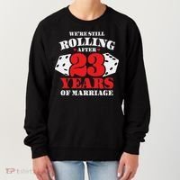 Couples Married 23 Years Funny 23rd Wedding Anniversary Women's Sweatshirt thumb 0