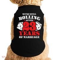 Couples Married 23 Years Funny 23rd Wedding Anniversary Doggie Tank thumb 0