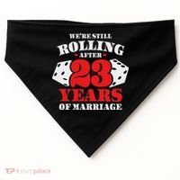 Couples Married 23 Years Funny 23rd Wedding Anniversary USA-Made Doggie Bandana thumb 0