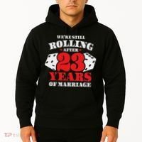 Couples Married 23 Years Funny 23rd Wedding Anniversary Hoodie thumb 2
