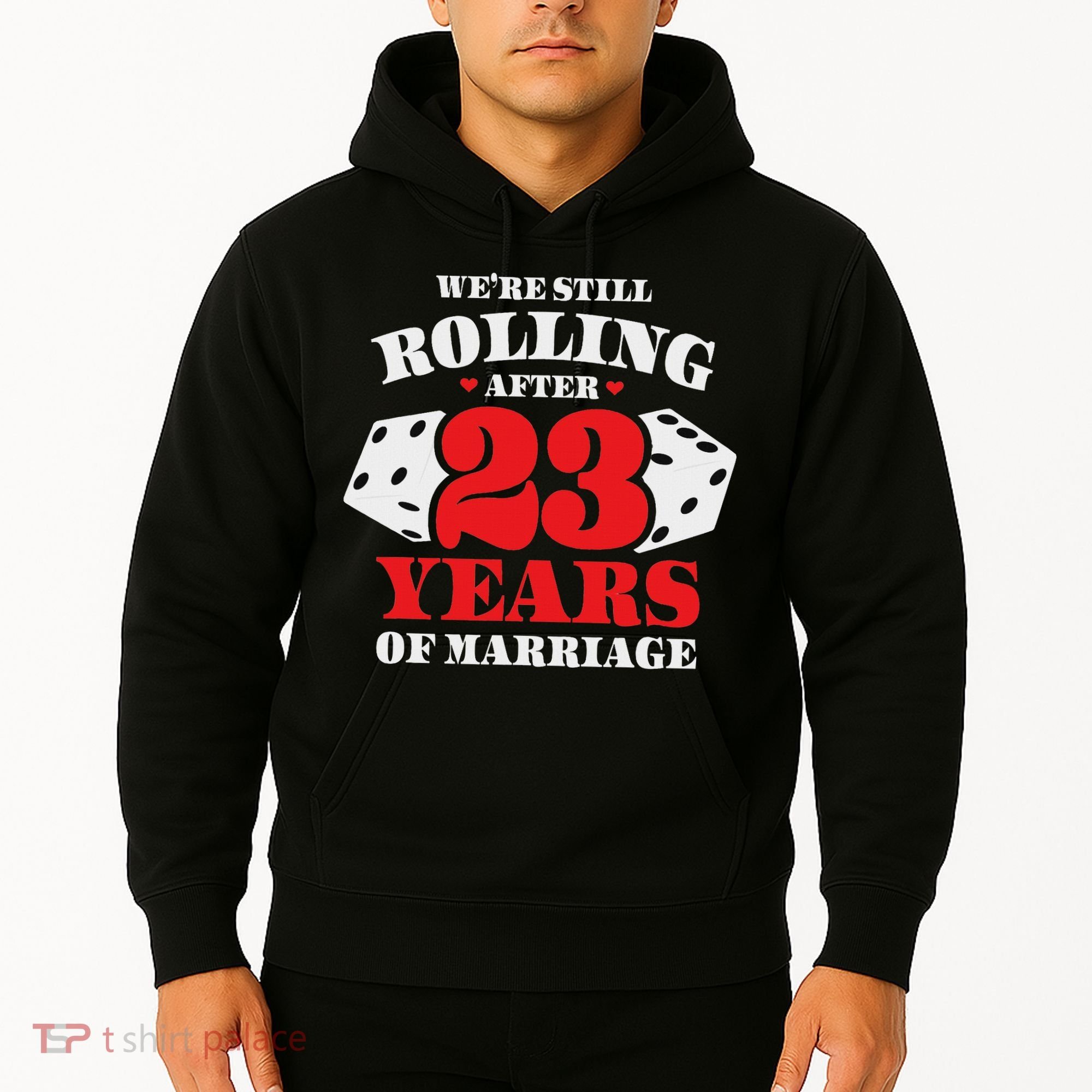Couples Married 23 Years Funny 23rd Wedding Anniversary Hoodie