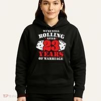 Couples Married 23 Years Funny 23rd Wedding Anniversary Hoodie thumb 5