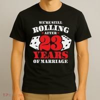 Couples Married 23 Years Funny 23rd Wedding Anniversary T-Shirt thumb 3