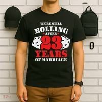 Couples Married 23 Years Funny 23rd Wedding Anniversary T-Shirt thumb 6