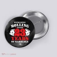 Couples Married 23 Years Funny 23rd Wedding Anniversary Button thumb 0