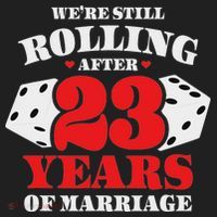 Couples Married 23 Years Funny 23rd Wedding Anniversary Beanie thumb 2