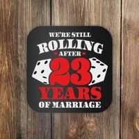 Couples Married 23 Years Funny 23rd Wedding Anniversary Coaster thumb 0
