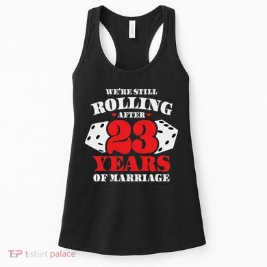 Couples Married 23 Years Funny 23rd Wedding Anniversary Women's Tank Top