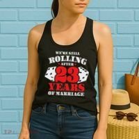 Couples Married 23 Years Funny 23rd Wedding Anniversary Women's Tank Top thumb 2