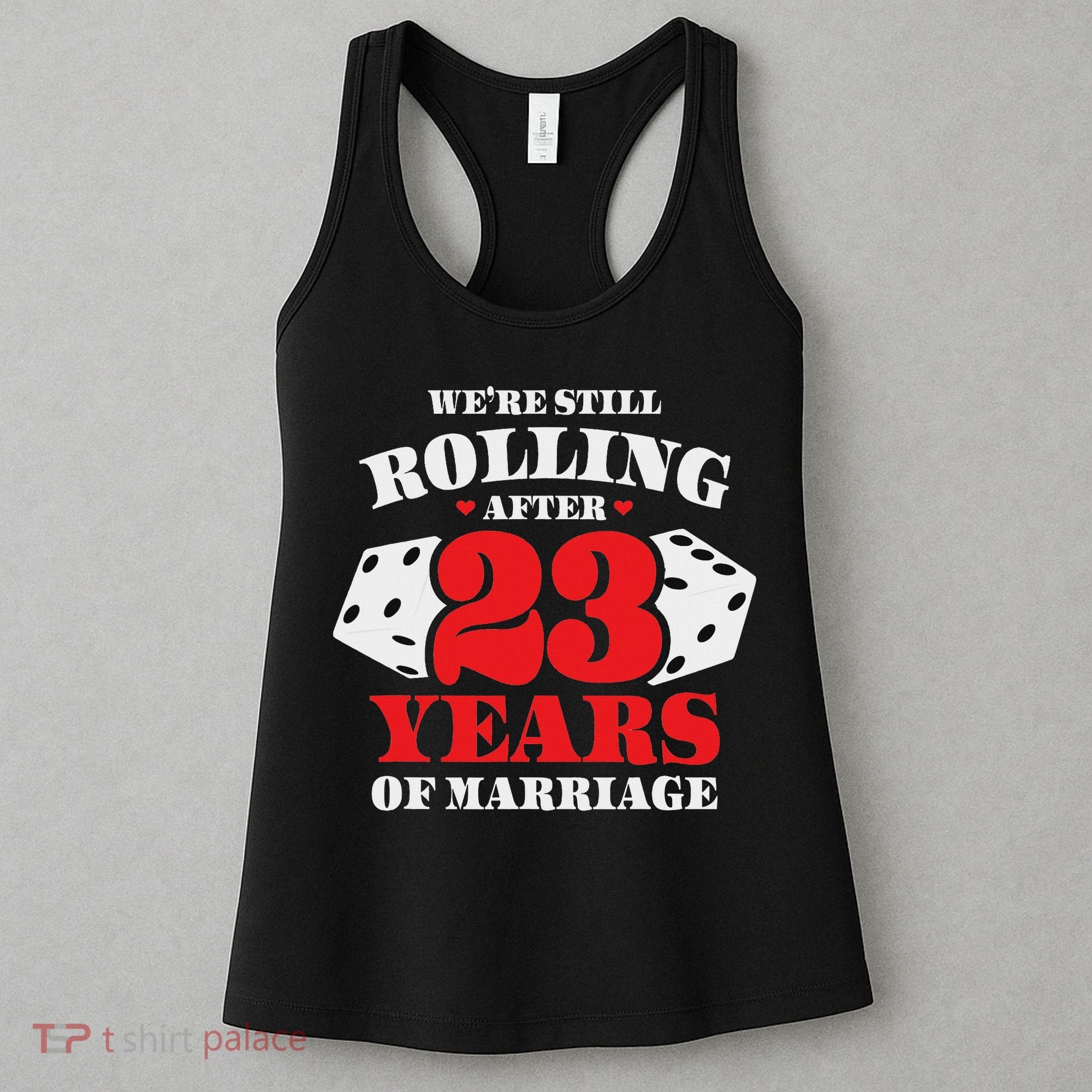 Couples Married 23 Years Funny 23rd Wedding Anniversary Women's Tank Top