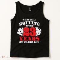 Couples Married 23 Years Funny 23rd Wedding Anniversary Tank Top thumb 2
