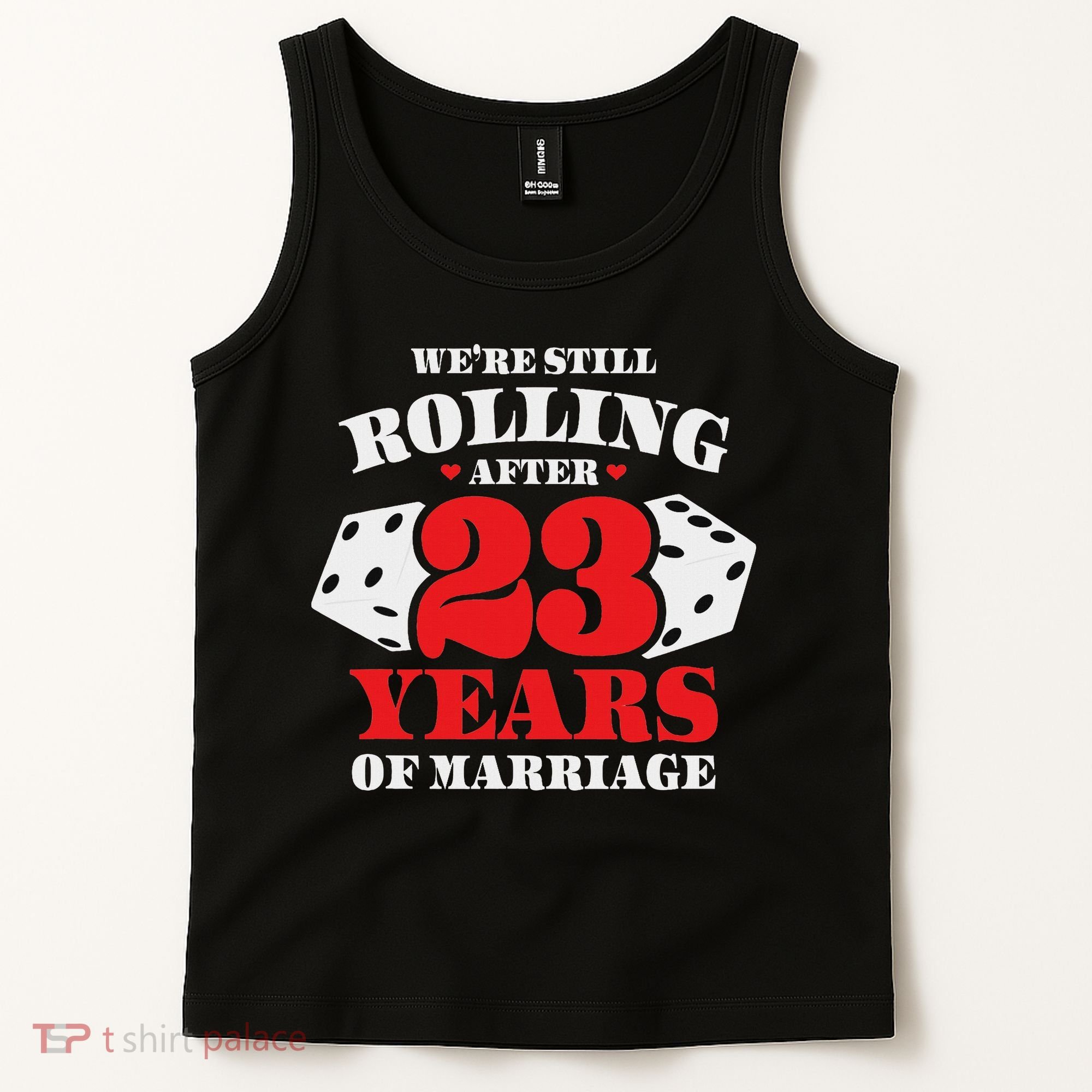 Couples Married 23 Years Funny 23rd Wedding Anniversary Tank Top