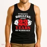 Couples Married 23 Years Funny 23rd Wedding Anniversary Tank Top thumb 3