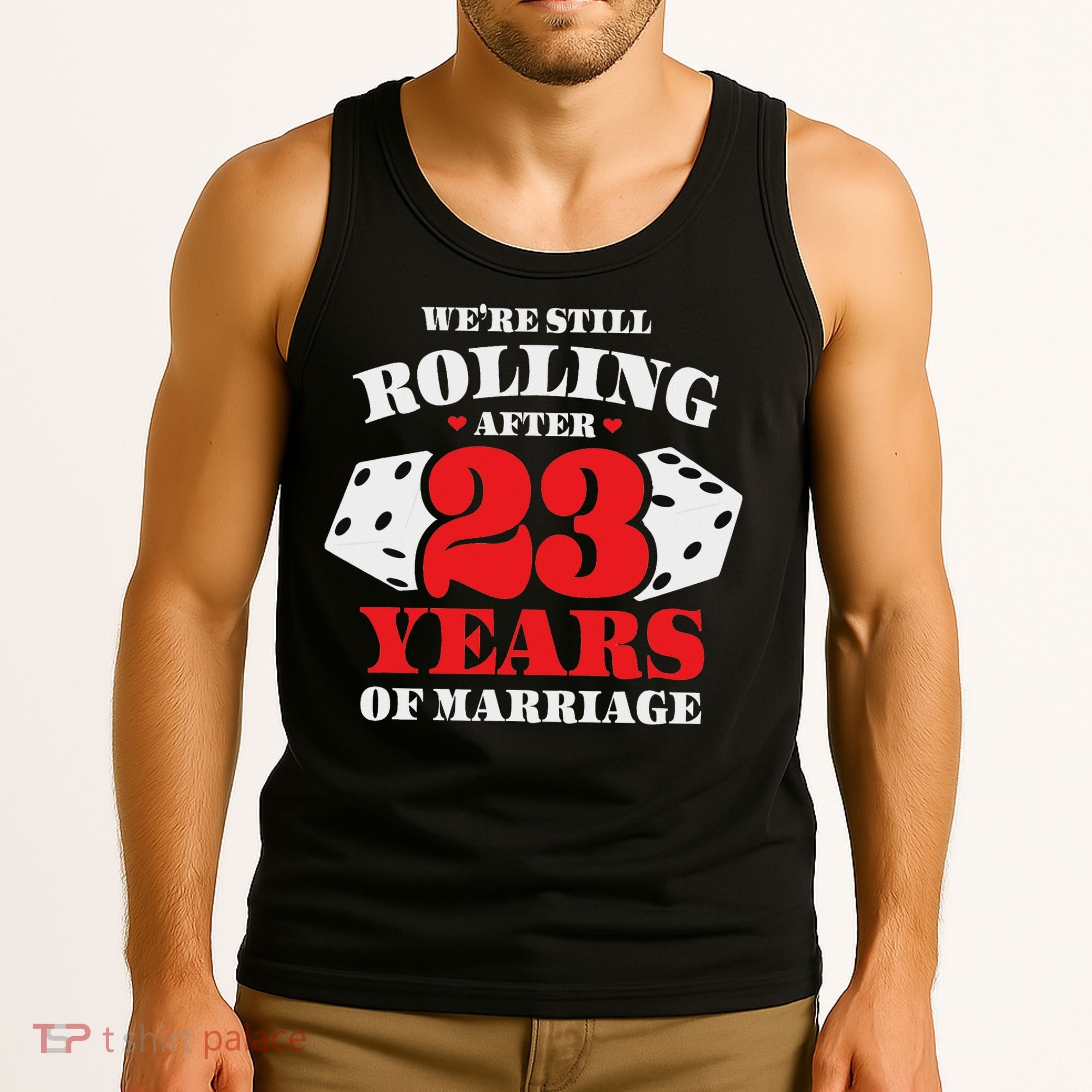 Couples Married 23 Years Funny 23rd Wedding Anniversary Tank Top