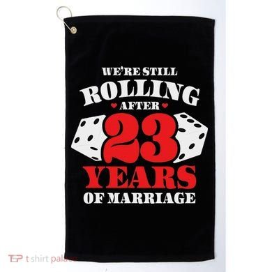 Couples Married 23 Years Funny 23rd Wedding Anniversary Golf Towel