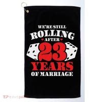 Couples Married 23 Years Funny 23rd Wedding Anniversary Golf Towel thumb 0