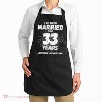 Couples Married 33 Years Funny 33rd Wedding Anniversary Apron thumb 2
