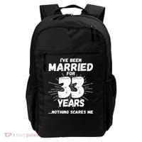Couples Married 33 Years Funny 33rd Wedding Anniversary Backpack thumb 0