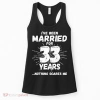 Couples Married 33 Years Funny 33rd Wedding Anniversary Women's Tank Top thumb 0