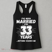 Couples Married 33 Years Funny 33rd Wedding Anniversary Women's Tank Top thumb 3